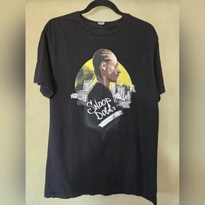 Hip Hop Royalty | Snoop Dogg Black Graphic T-Shirt, Size L (Made Small)